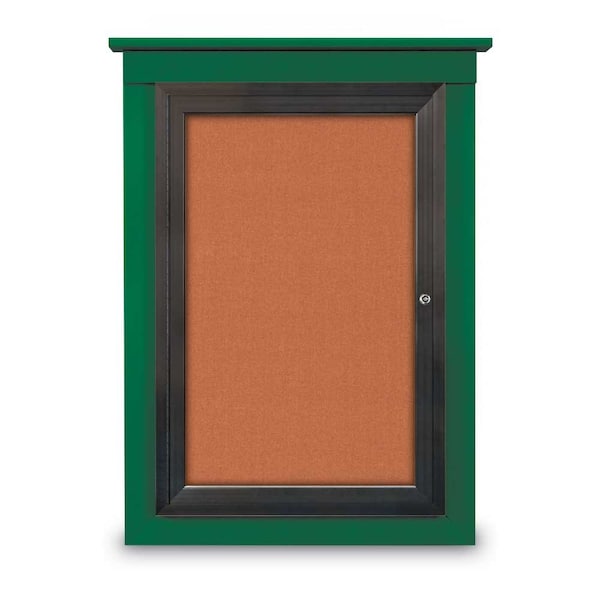 Sliding Glass Enclosed Letterboard, 96"x4, UV9009ACS-BLACK-LICORI